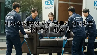 이사 후, 깨끗한 새집 만들기: 신대방동 이사 후기 & 청소 팁