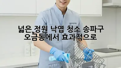 넓은 정원 낙엽 청소: 송파구 오금동에서 효과적으로!