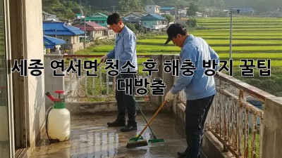 세종 연서면🏡 청소 후 해충 방지, 꿀팁 대방출! ✨