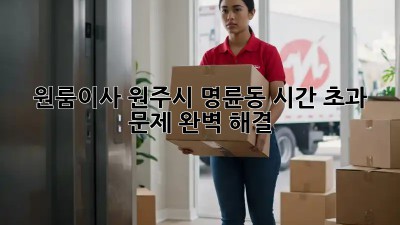 원룸이사⏰: 원주시 명륜동, 시간 초과 문제🚫 완벽 해결!