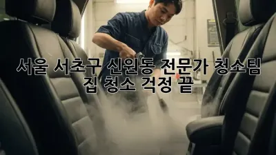 서울 서초구 신원동 전문가 청소팀, 집 청소 걱정 끝!