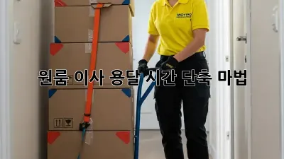 원룸 이사, 용달 시간 단축 마법!