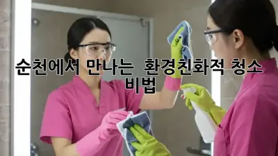 순천에서 만나는 ✨ 환경친화적 청소 비법 🌿