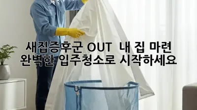 새집증후군 OUT!  내 집 마련, 완벽한 입주청소로 시작하세요!