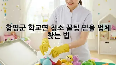 함평군 학교면 청소 꿀팁🍯! 믿을 업체 찾는 법