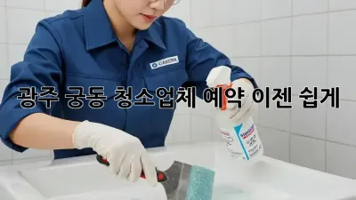 광주 궁동 청소업체 예약, 이젠 쉽게!