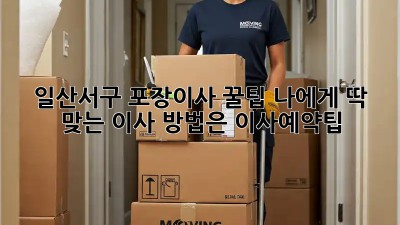 일산서구 포장이사 꿀팁🍯: 나에게 딱 맞는 이사 방법은? #이사예약팁