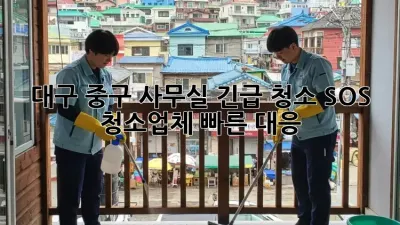 대구 중구 사무실 긴급 청소 SOS🚨 청소업체 빠른 대응!