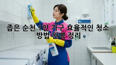 좁은 순천 1인 가구? 효율적인 청소 방법 완벽 정리!