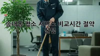 송내동 청소 서비스 비교🧹시간 절약 꿀팁!
