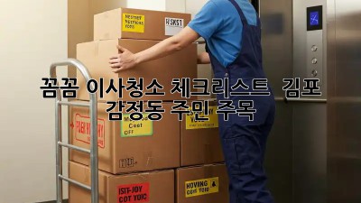 꼼꼼 이사청소 체크리스트 📝 김포 감정동 주민 주목! ✨