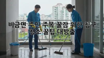 비금면 주민 주목! 꿀잠 위한 침구 청소 꿀팁 대방출 🛌✨