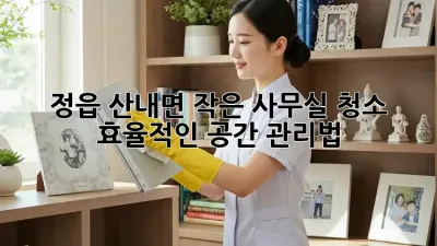 정읍 산내면 작은 사무실 청소, 효율적인 공간 관리법