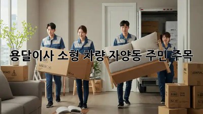 용달이사🚚 소형 차량🚖 자양동 주민 주목!✨