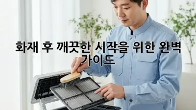 화재 후, 깨끗한 시작을 위한 완벽 가이드