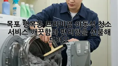 목포 행복동 프리미엄 이동식 청소 서비스: ✨깨끗함과 편리함을 선물해 드려요!✨