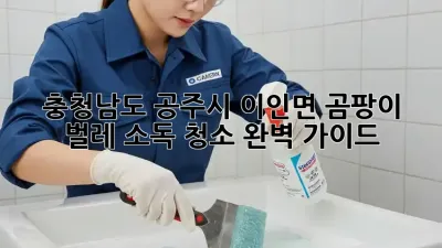 충청남도 공주시 이인면 곰팡이, 벌레 소독 청소 완벽 가이드