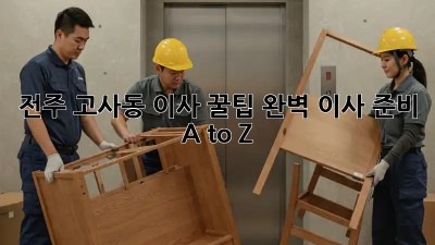 전주 고사동 이사 꿀팁🍯: 완벽 이사 준비 A to Z