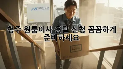 청주 원룸이사 용달 신청: 꼼꼼하게 준비하세요!