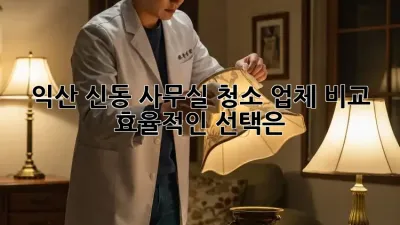 익산 신동 사무실 청소 업체 비교: 효율적인 선택은?