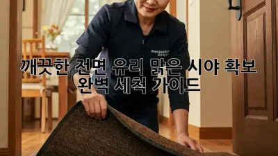 깨끗한 전면 유리, 맑은 시야 확보! 완벽 세척 가이드