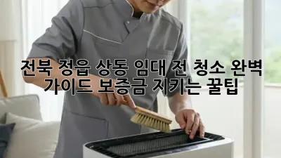 전북 정읍 상동🏡 임대 전 청소 완벽 가이드: 보증금 지키는 꿀팁🍯