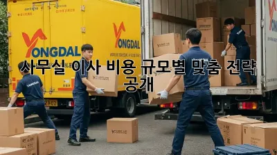 사무실 이사 비용: 규모별 맞춤 전략 공개!