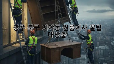 광주 북구 지야동 원룸이사? 꿀팁 대방출! 🍯