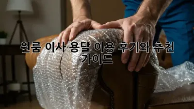 원룸 이사, 용달 이용 후기와 추천 가이드