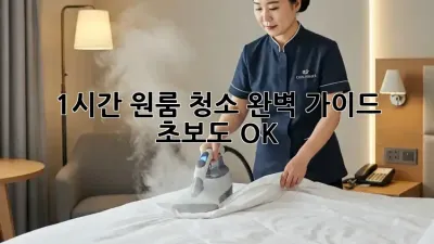 1시간 원룸 청소 완벽 가이드: 초보도 OK! ✨
