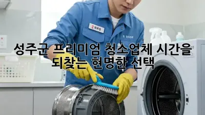 성주군 프리미엄 청소업체: 시간을 되찾는 현명한 선택