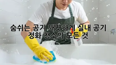 숨쉬는 공기, 깨끗하게! 실내 공기 정화 청소의 모든 것