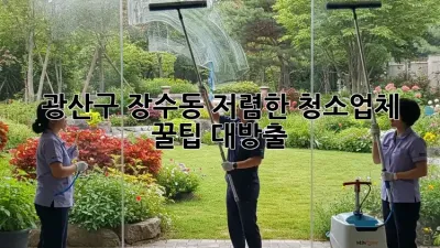 광산구 장수동 저렴한 청소업체 ✨ 꿀팁 대방출!