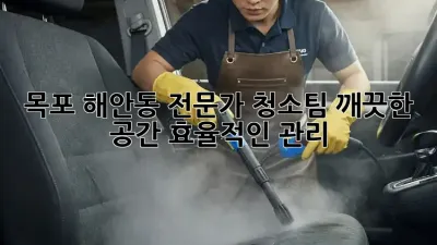 목포 해안동 전문가 청소팀: 깨끗한 공간, 효율적인 관리!
