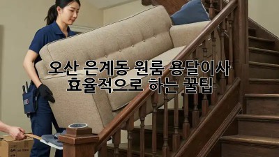 오산 은계동 원룸 용달이사, 효율적으로 하는 꿀팁🍯