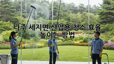 나주 세지면 산업용 청소 효율 높이는 방법