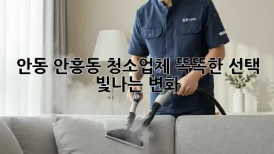 안동 안흥동 청소업체✨ 똑똑한 선택, 빛나는 변화!