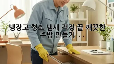 냉장고 청소, 냄새 걱정 끝! 깨끗한 주방 만들기