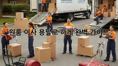 원룸 이사, 용달로 轻松하게! 완벽 가이드