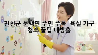 진천군 문백면 주민 주목! ✨ 욕실 가구 청소 꿀팁 대방출! 🛁