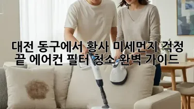대전 동구에서 황사, 미세먼지 걱정 끝! 에어컨 필터 청소 완벽 가이드