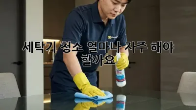 세탁기 청소, 얼마나 자주 해야 할까요?