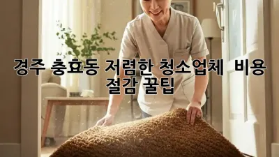 경주 충효동 저렴한 청소업체 ✨ 비용 절감 꿀팁!