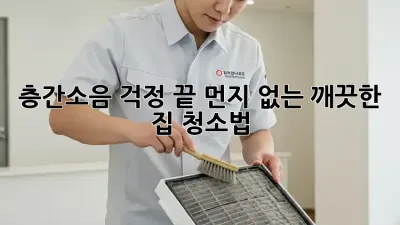 층간소음 걱정 끝! 먼지 없는 깨끗한 집 청소법