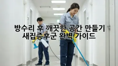 방수리 후 깨끗한 공간 만들기: 새집증후군 완벽 가이드