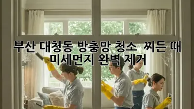 부산 대청동 방충망 청소 : 찌든 때, 미세먼지 완벽 제거!