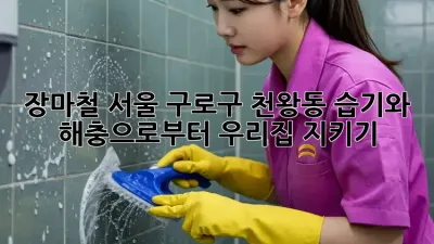 장마철 서울 구로구 천왕동, 습기와 해충으로부터 우리집 지키기!