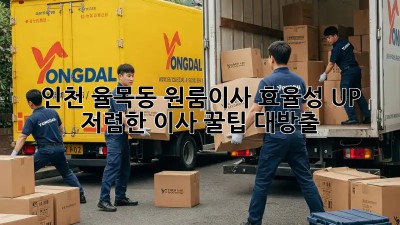 인천 율목동 원룸이사 효율성 UP! 저렴한 이사 꿀팁 대방출 ✨