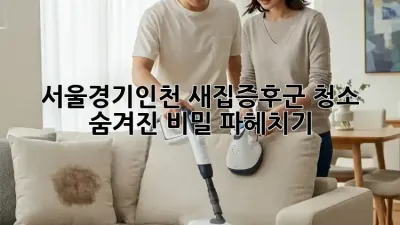 🏠 서울/경기/인천 새집증후군 청소, 숨겨진 비밀 파헤치기! 🤫