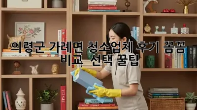 의령군 가례면 청소업체 후기🏡✨ 꼼꼼 비교 & 선택 꿀팁!